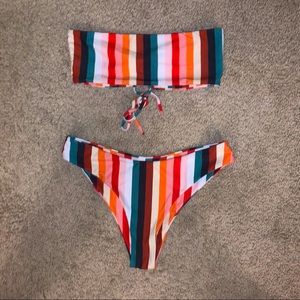 Striped Bandeau Bikini